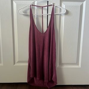 Women’s/Girls large faded magenta pink tank with open back detailing. Z Supply.